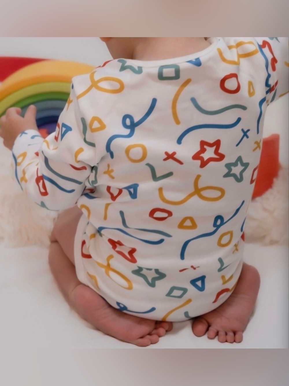 Baby Doodles Organic Pima Cotton Long Sleeve Onesie 0-3 Months